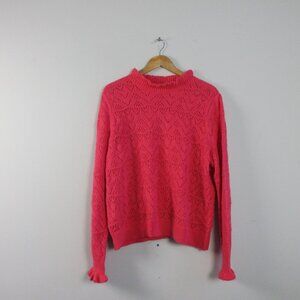 Sundance Womens Knit Sweater XXL Pink Acrylic Wool Pullover Cozy Chic Preppy 410